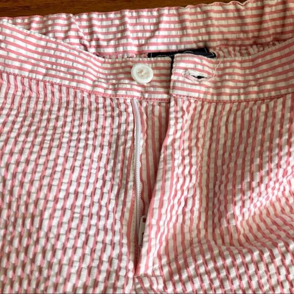 OSCAR DE LA RENTA Seersucker Pink White Striped shorts Girl’s Size 14 - Picture 8 of 10